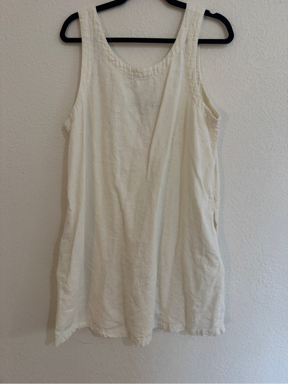 Rachel Zoe Cream Sleeveless Linen-Blend Tunic